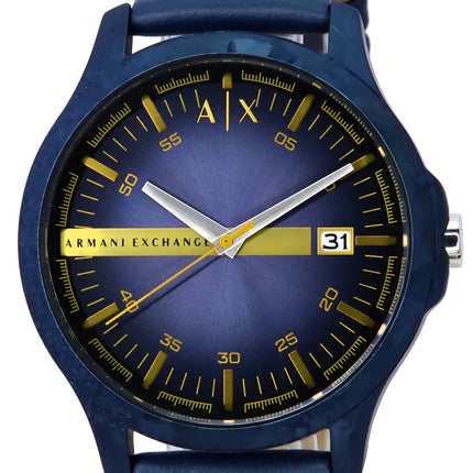 Armani Exchange Hampton Läderrem Blue Dial Quartz AX2442 Herrklocka