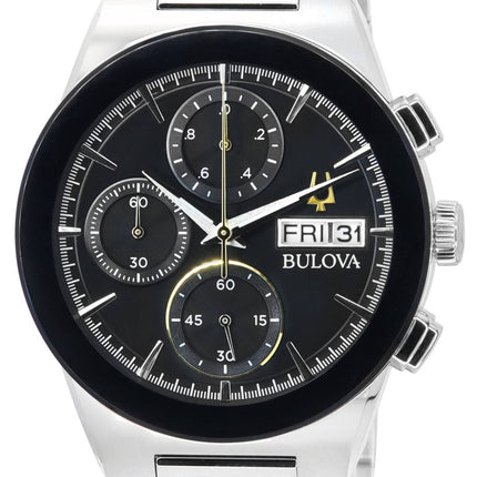 Bulova Millennia Modern Chronograph Black Dial Quartz 96C149 Herrklocka