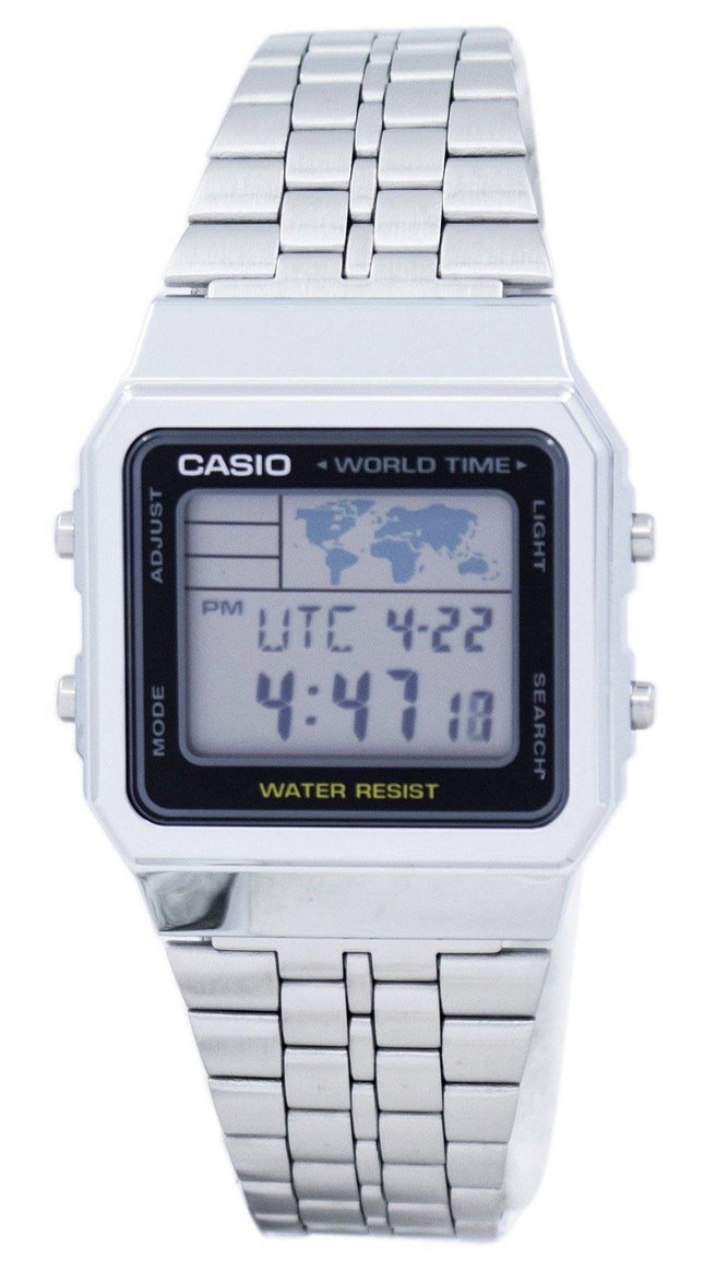 Casio Alarm World Time Digital A500WA-1DF herrklocka