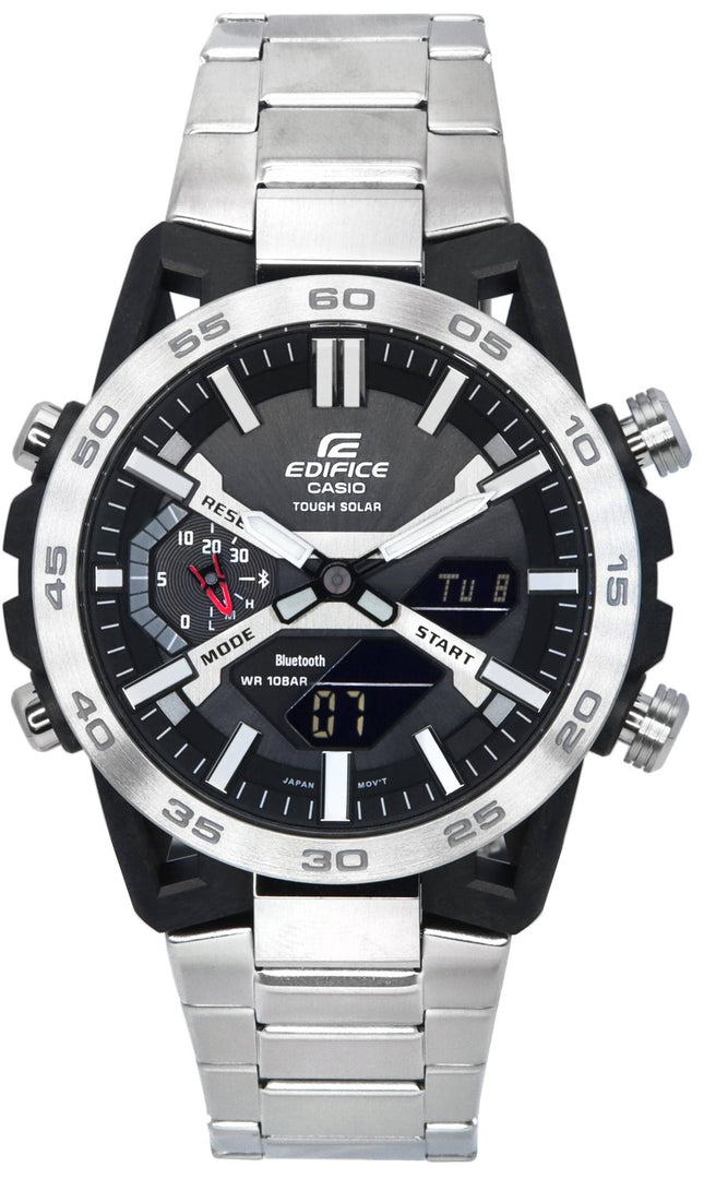 Casio Edifice Sospensione Mobile Link Black Dial Solar ECB-2000D-1A ECB2000D-1 100M herrklocka