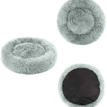 FURVEO - Universal plush bed for dogs and cats, 40 cm - light gray
