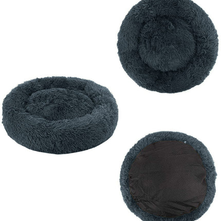 FURVEO - Universaali pehmosänky koirille ja kissoille, 60 cm - tummanharmaa