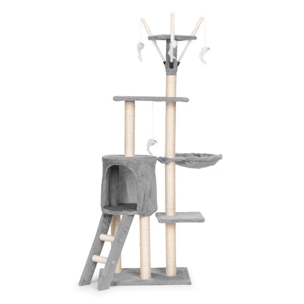 FURVEO - Cat Scratching Tower with Hammock and Sisal Posts, 134 cm