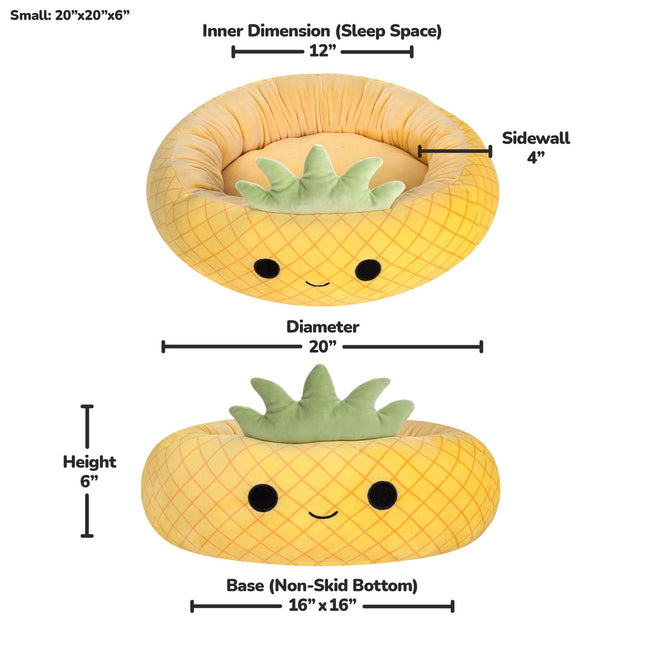 FURVEO - Squishmallows Pet Bed Maui The Pineapple, 50 cm