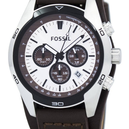 Fossil Cuff Chronograph Tan Läder CH2565 Herrklocka
