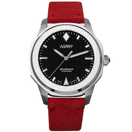 Nappey Renaissance Steel And White Automatisk NY41-AD2M-3B4A 200M unisexklocka