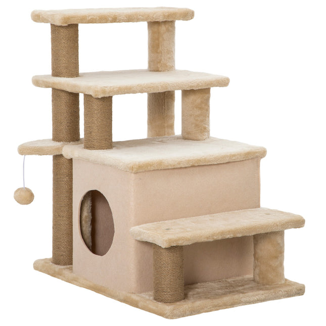 PAWROOM - Adjustable pet stairs with sleeping cave - cat and small dog ramp