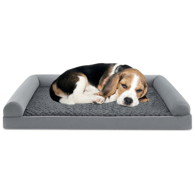 PAWROOM - Ortopedinen koiransänky XL, harmaa - niveltuki, liukumaton
