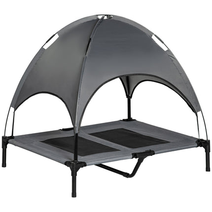 PAWROOM - Dog bed with ventilating canopy, Grey, 92x76x90 Cm