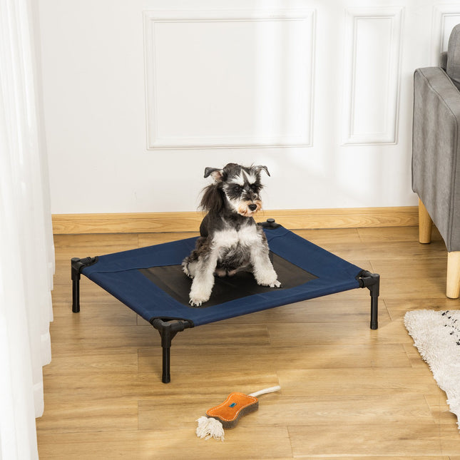 PAWROOM - Koiran Sänky Koiran Lepotuoli Ulkona Kissan Sänky Lemmikkien Sänky Nukkumapaikka Teräs 600D Oxford Kangas Sininen 76,2 X 61 X 18 Cm