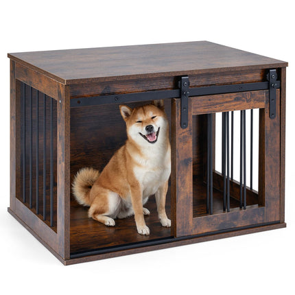 PAWROOM - Koiranhäkki liukuovella, 80 cm, Ruskea