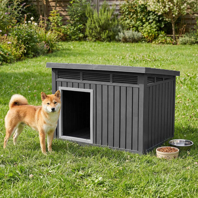 PAWROOM - Koirankoppi, säänkestävä saranallinen katto, keskikokoinen 81x64x61cm