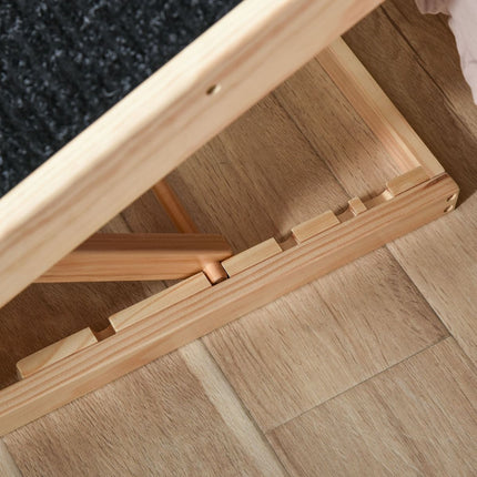 PAWROOM - Adjustable dog ramp with non-slip mat, pine, 90x40x61cm