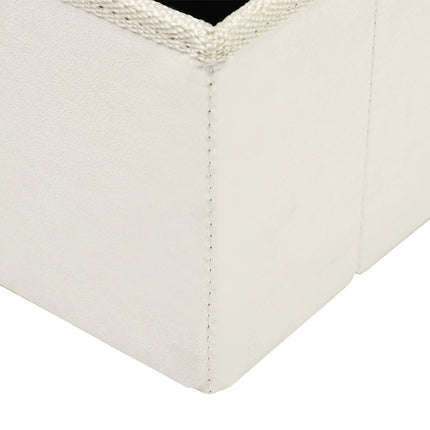 PAWROOM - Pet Stairs Taitettavat Kissan Portaat/Koiran Portaat, 3 Askelmaa Ja Säilytystilaa, Kissoille Ja Koirille, Mdf, Valkoinen, 40X54X48Cm