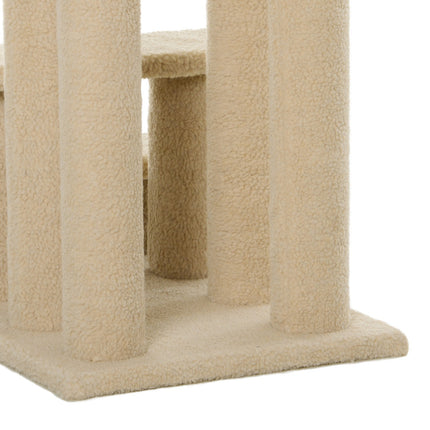 PAWROOM - Animal Stairs Koirat Kissat 4-Step Pehmo Beige 63,5X43X60Cm