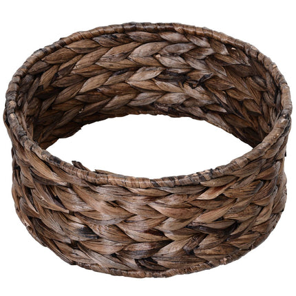 PAWROOM - Rattan Cat Basket - Cozy Water Hyacinth Cave, Dark Brown