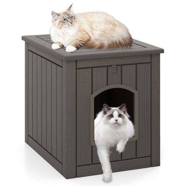PAWROOM - Kissanhiekkalaatikko taitto-ovella, säänkestävä PP