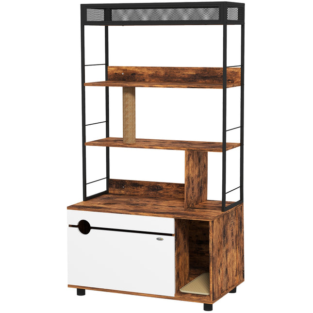 PAWROOM - Cat cabinet with shelf and scratching post