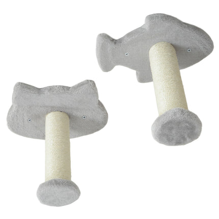 PAWROOM - Cat Climbing Wall Set, 4-piece with steps and sisal poles