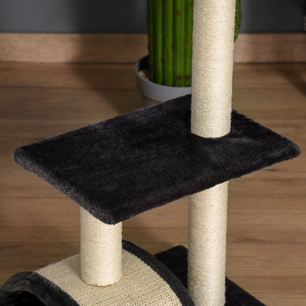 PAWROOM - Raapimistanko Raaputuslaudalla, Tummanharmaa, E1 Mdf Sisal-Pehmo, 40X35X72Cm