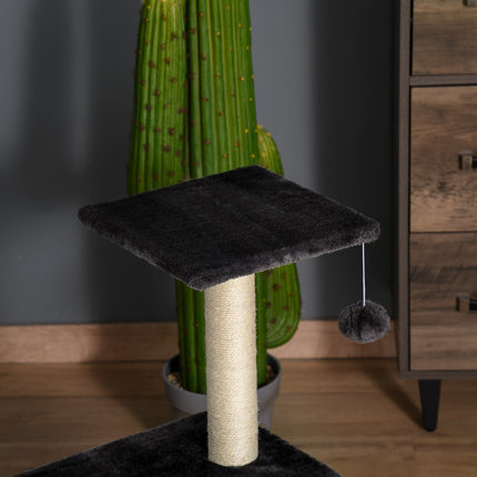 PAWROOM - Raapimistanko Raaputuslaudalla, Tummanharmaa, E1 Mdf Sisal-Pehmo, 40X35X72Cm