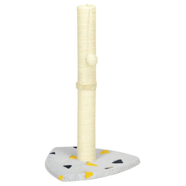 PAWROOM - Raapimistanko 62Cm Juuttiraapimistanko Raapimispallolla, Vaaleanharmaa + Beige, Ihanteellinen Sisäkäyttöön, Kissoille