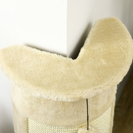 PAWROOM - Kulman Raapimistolppa 58 Cm Raapimispallo Kissoille, Valmistettu Sisalista, Kermanvalkoinen
