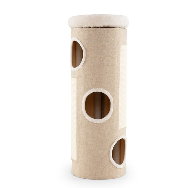 PAWROOM - 4-Level Cat Tower with 3 Caves & 2 Sisal Scratch Pads