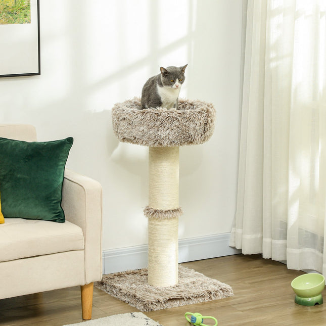 PAWROOM - Cat tree with bed - 87 cm high, sisal, for cats up to 6 kg