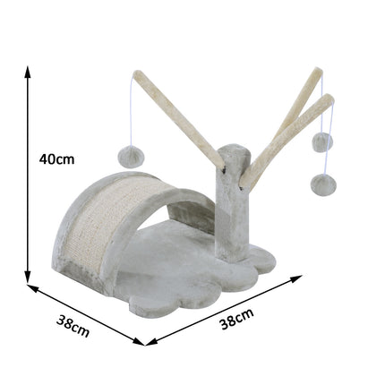 PAWROOM - Cat scratching post with stable sisal post, light grey