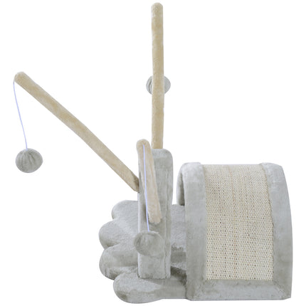 PAWROOM - Cat scratching post with stable sisal post, light grey