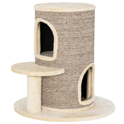 PAWROOM - Kissapuu 2 tasoa, hyppyalusta, beige