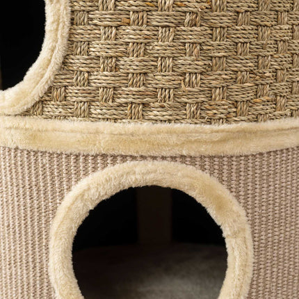 PAWROOM - Kissatorni, 79 cm, 3-tasoinen sisal-raapimapuu