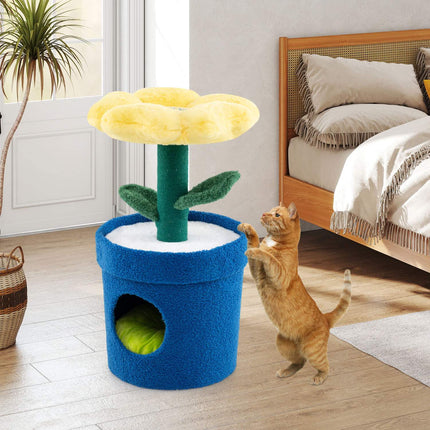 PAWROOM - Kissanpuu sisäkissoille – kukkaistutuksella, huoneisto, 72 cm