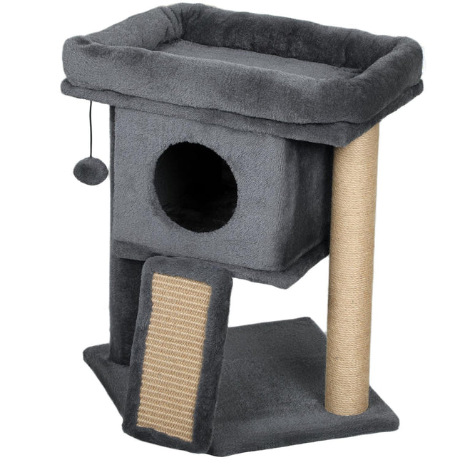 PAWROOM - Kissapuu juuttiraapimismatolla, beige, 40x40x57 cm