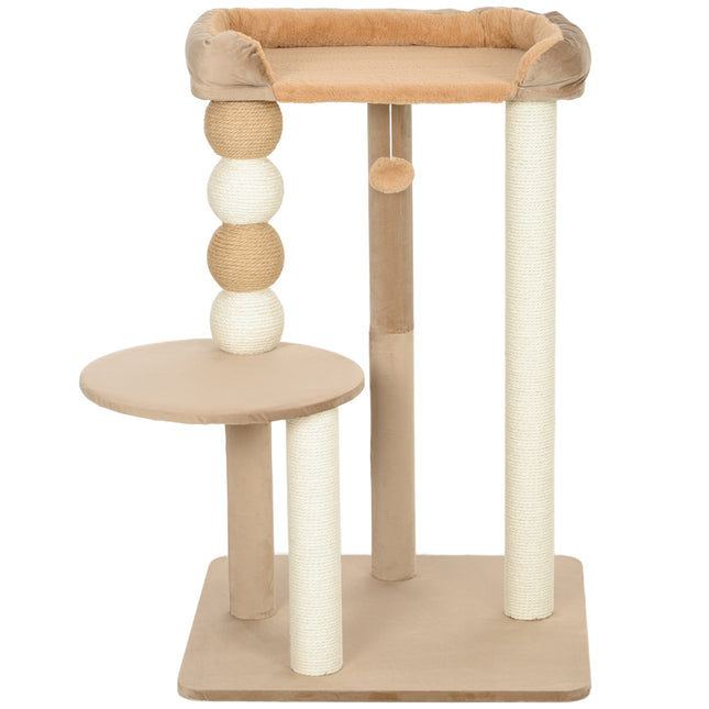 PAWROOM - Cat tree with bed, platform and jute posts for 7 kg cats