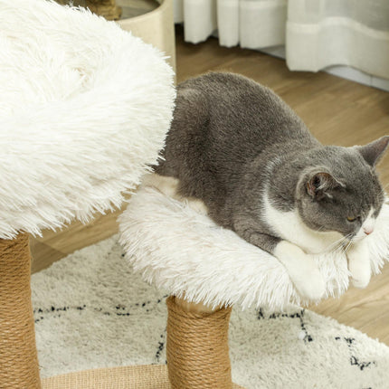 PAWROOM - Cat scratching post with play ball, beds, for cats <5 kg