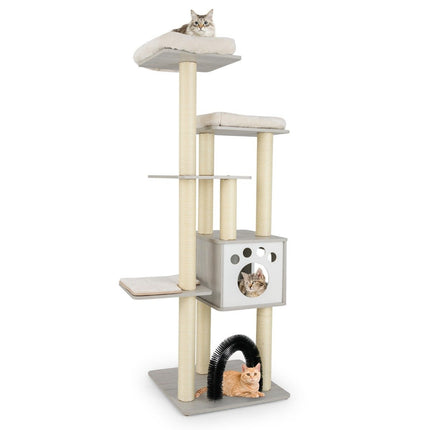 PAWROOM - 176 cm kissapuu, jossa on alustat, luolat ja raapimistolpat