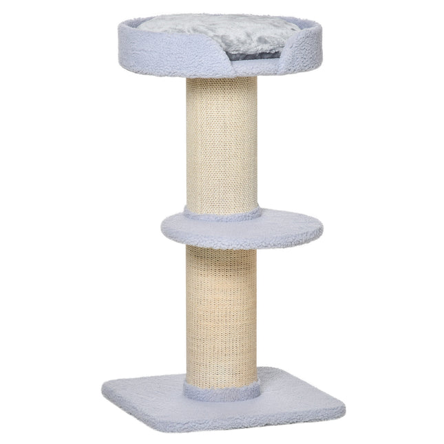 PAWROOM - Light Blue Sisal Cat Play Tree, 91cm, 30kg Capacity
