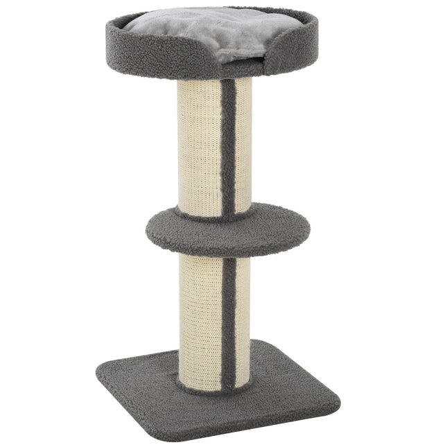 PAWROOM - Cat scratching post, 30 kg capacity, sisal, gray platform