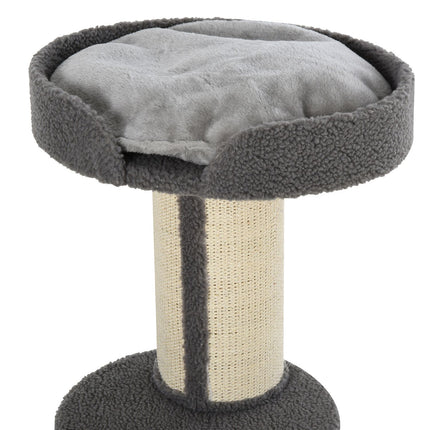 PAWROOM - Raapimistolpat kissoille, kantavuus 30kg, raapimistolppa alustalla, talli, sisal, harmaa