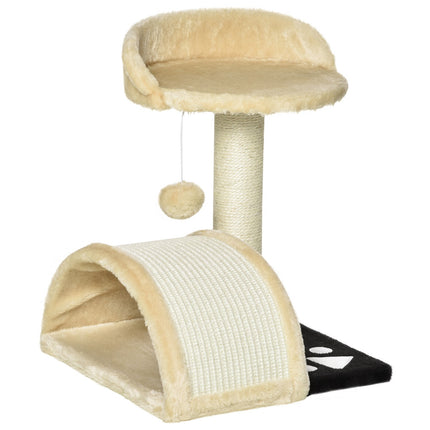 PAWROOM - Cat scratching post with sisal rope, Beige, 35.5x37x46cm
