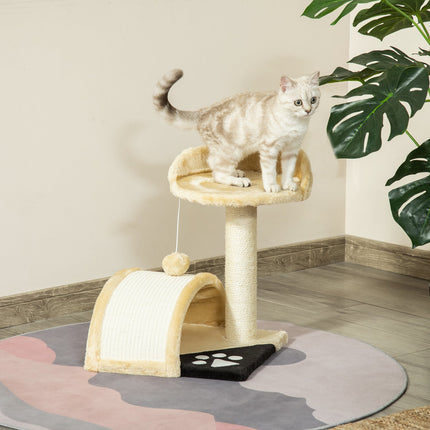 PAWROOM - Cat scratching post with sisal rope, Beige, 35.5x37x46cm