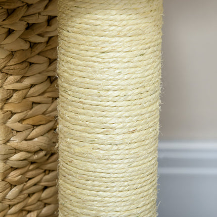 PAWROOM - Cat scratching post with cave and bed, 74 cm, Beige