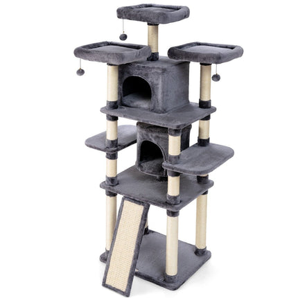 PAWROOM - 170 cm scratching post, climbing tree, cat tree, cat scratching post, scratching furniture, scratching posts, cave with play balls