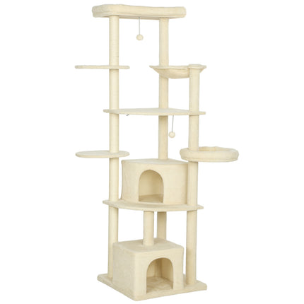 PAWROOM - Kissanpuu, 2m, monitasoinen, sisal, riippumatto, beige