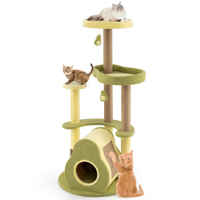 PAWROOM - Multi-Level Cat Tree with Private Condo, 59x59x125 cm