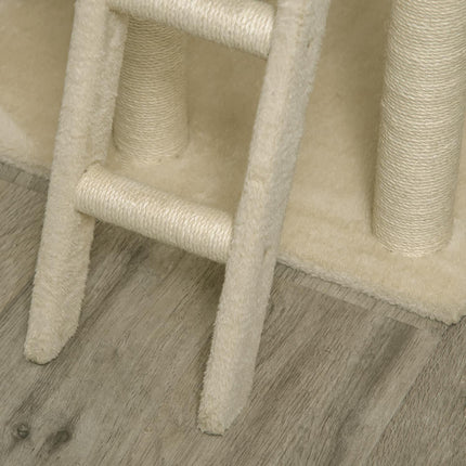 PAWROOM - Large cat scratching post with cave and toys - 130 cm