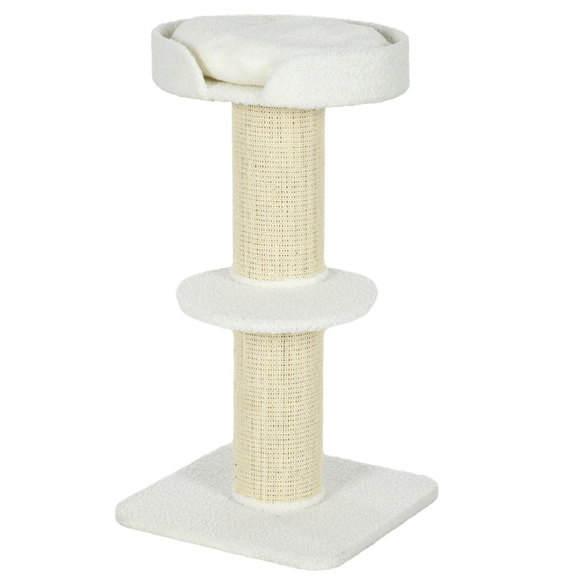 PAWROOM - Cat Tree with Bed, 91cm, Lambswool, Cream