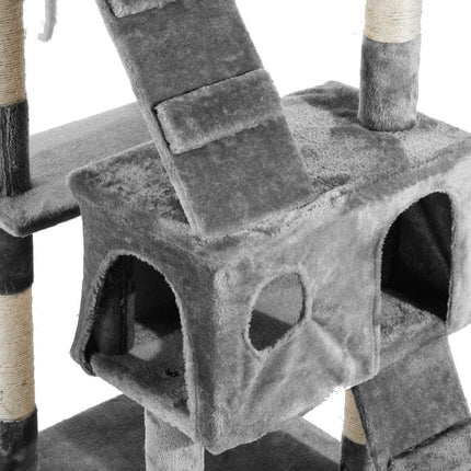 PAWROOM - Multi-level cat climbing tree, XXL grey, 50x50x170 cm